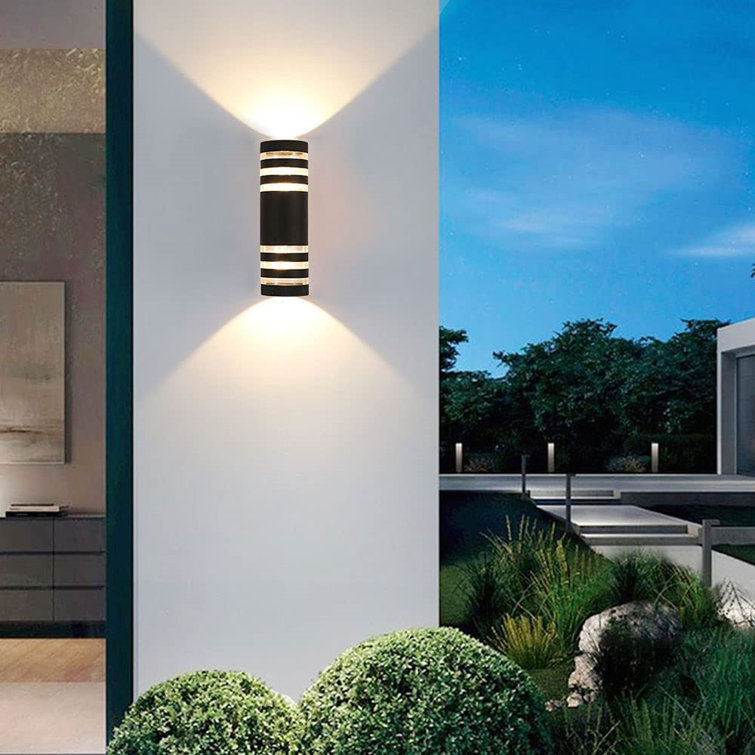 Orren Ellis Mayliah 1 Light Iron Corner Wall Light Wayfair